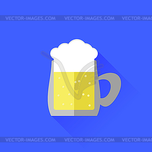 Пиво значок кружка - векторная иллюстрация