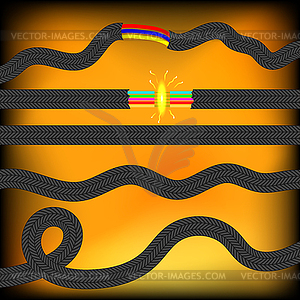 Set of Cables - vector clip art