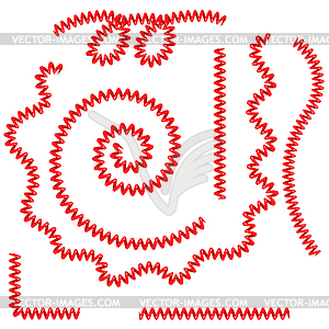 Красные Кабели - изображение в векторе / векторный клипарт