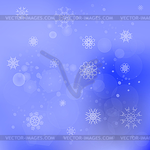 Хлопья снега фон - изображение векторного клипарта
