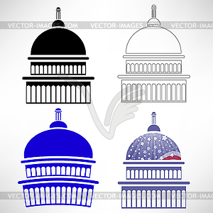 Capitol Icons - royalty-free vector image