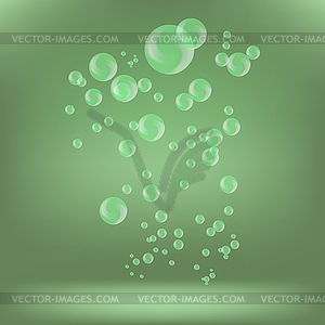 Green Bubbles - vector image
