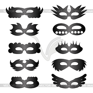 Set of Mask Icons - vector image