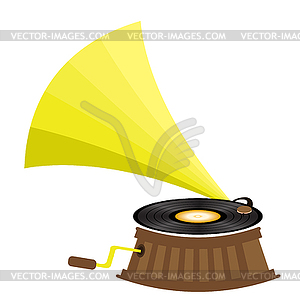 Old Gramophone - stock vector clipart