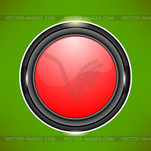 Red Glass Button - vector clipart