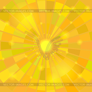Abstract Elegant Yellow Sun Background - vector clip art