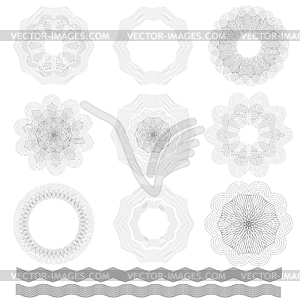 Guilloche Elements - vector image