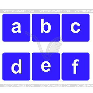 Basic Font for Letters - vector clipart