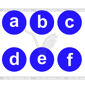 Basic Font for Letters - vector clip art