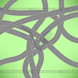 Roads Icon - vector clip art