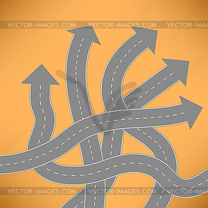 Roads Icon - vector image