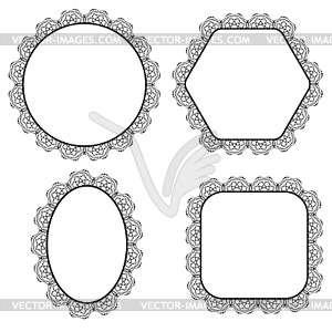 Set of Circle Decorative Frames - vector clip art