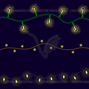 Set of Bright Garlands - vector image