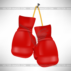Red Boxing Gloves - vector clipart