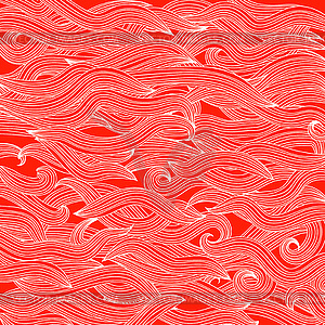 Abstract Red Wave Background - vector clipart