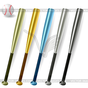 Baseball Bats and Ball - vector image