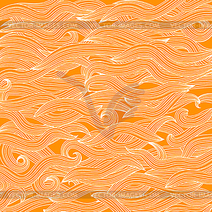 Abstract Orange Wave Background - vector image