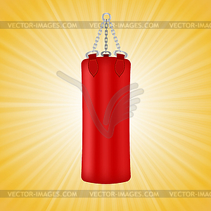 Красный боксерский мешок - клипарт в векторе