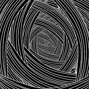 Abstract Black Wave Background - white & black vector clipart