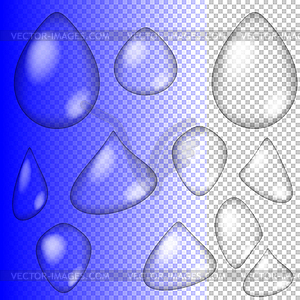 Set of Water Drops - vector clipart