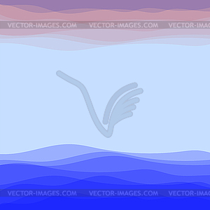 Abstract Blue Wave Background - vector image