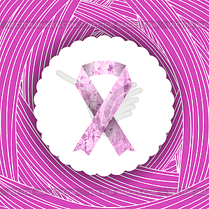 Breast Cancer Awareness Pink Ribbon - stock vector clipart