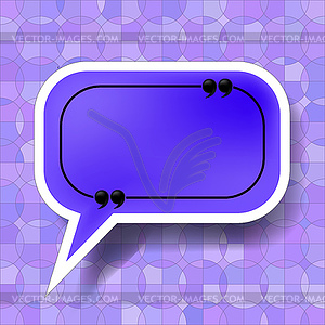 Blue Speech Bubble - vector clipart