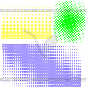 Halftone Patterns. Set of Halftones - vector image