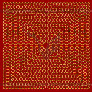 Red Labyrinth. Kids Maze - vector EPS clipart