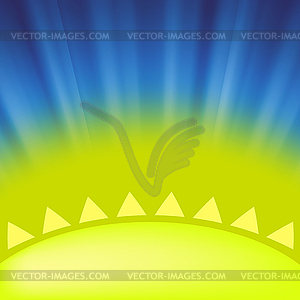 Part of Yellow Sun - vector clip art