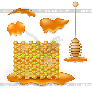 Sweet Honey Combs - vector image