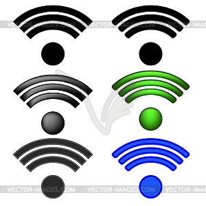 Set of Radio Icons - vector clip art