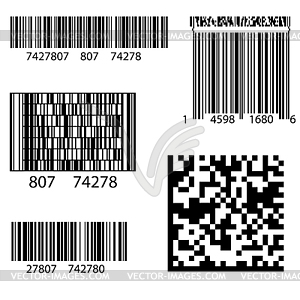 Product Barcode 2d Square Label - vector clipart