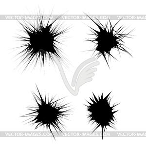 Set of Ink Blots - vector clip art