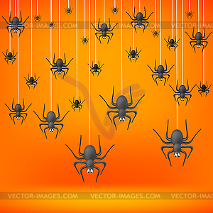 Set od Grey Spiders - vector clip art