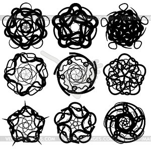 Ornamental Circle Symbols - vector EPS clipart