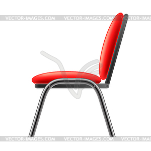 Single Red Office Chair - vector clipart