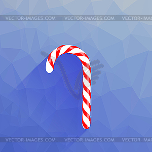 Candy Cane Icon - vector clipart