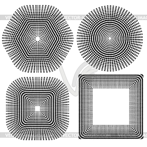 Halftone Pattern. Set Dots - vector image