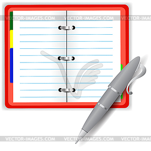 open book with pen clip art