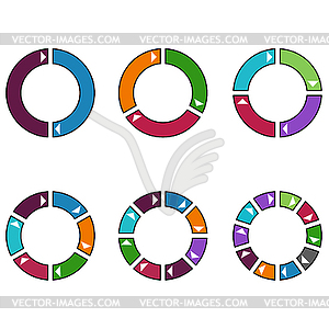 Set of Colorful Circles - royalty-free vector image