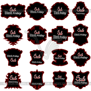 Black Fridays Labels - vector image