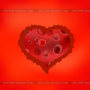 Red Stilized Heart - vector clipart / vector image