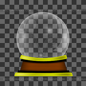 Empty Snow Globe - vector clip art