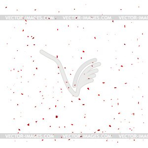 Red Paper Confetti - stock vector clipart