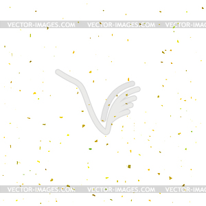 Yellow Confetti Background - vector EPS clipart