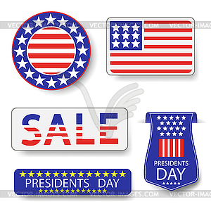 Presidents Day Icons - vector clipart