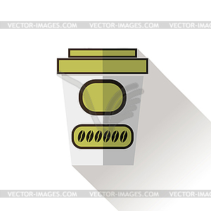 Paper Coffee Cup - color vector clipart