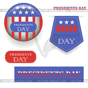 Presidents Day Icons - vector image