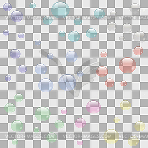 Transparent Soap Bubbles - vector image